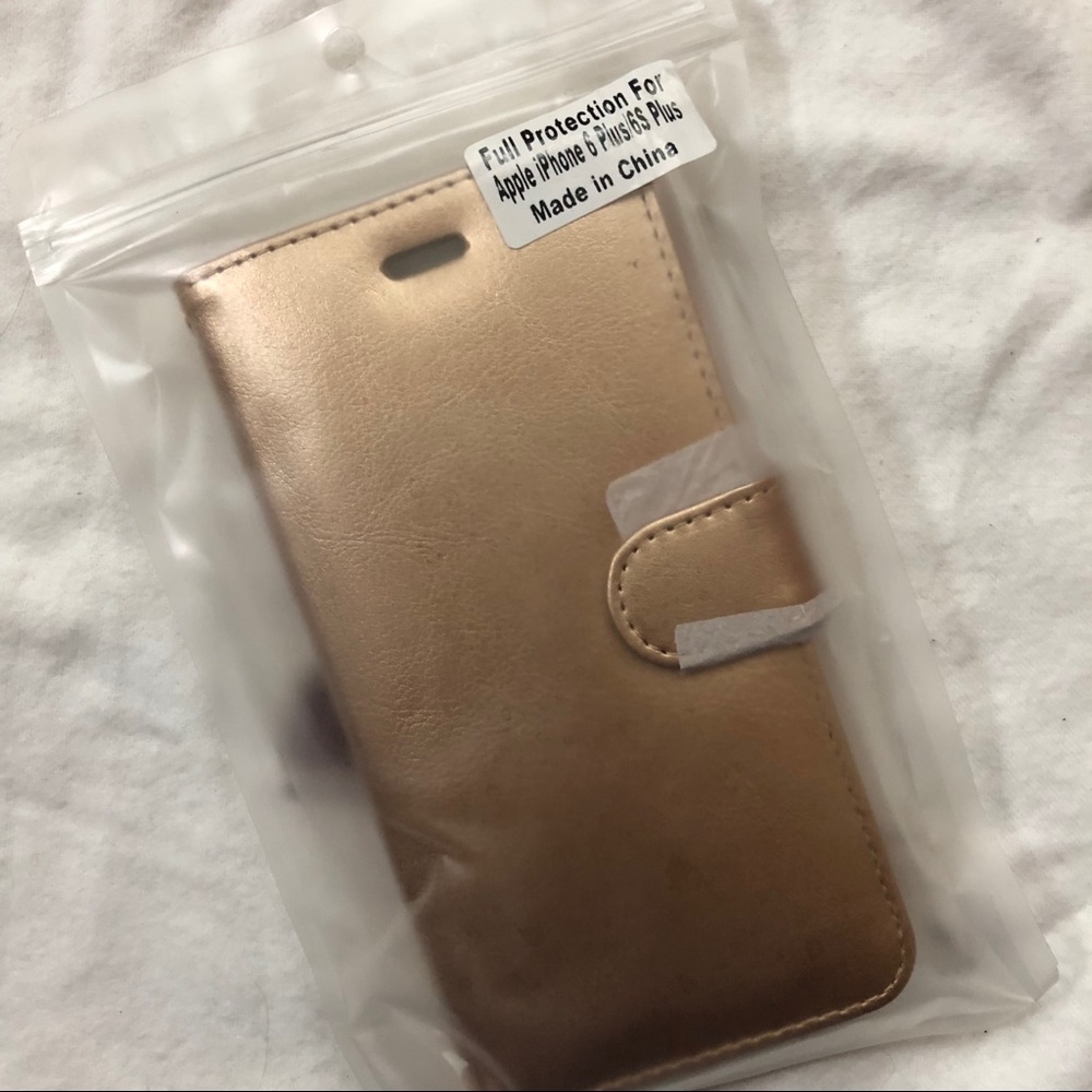 Gold iPhone 6 Plus/6S Plus wallet case NWT
